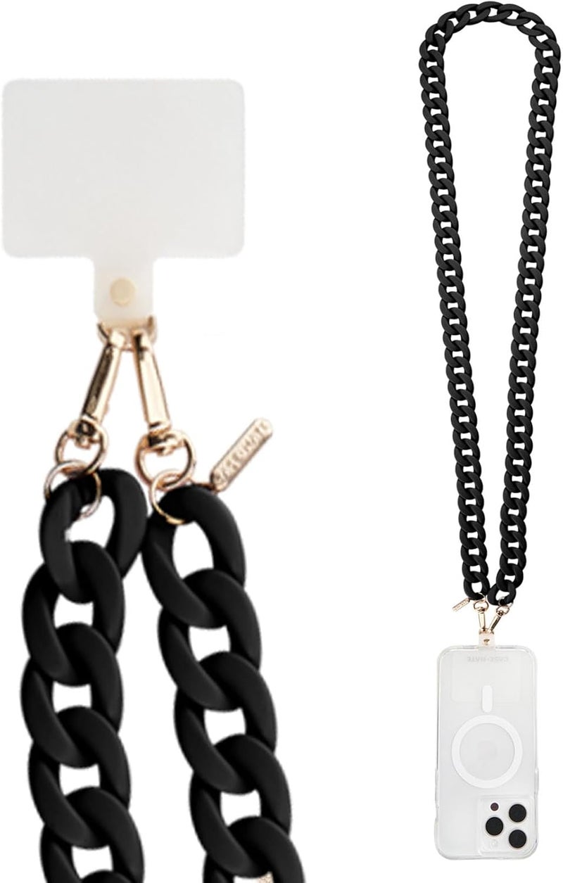 Casemate Crossbody Phone Lanyard / Chain [Works with All Phones] Hands-Free Strap - Cell Phone Charm - Neck Chain Holder for iPhone 17 Pro Max / 16 Pro Max / 15 Pro Max / 14 / 13 / S25 Ultra - Black - Image 1